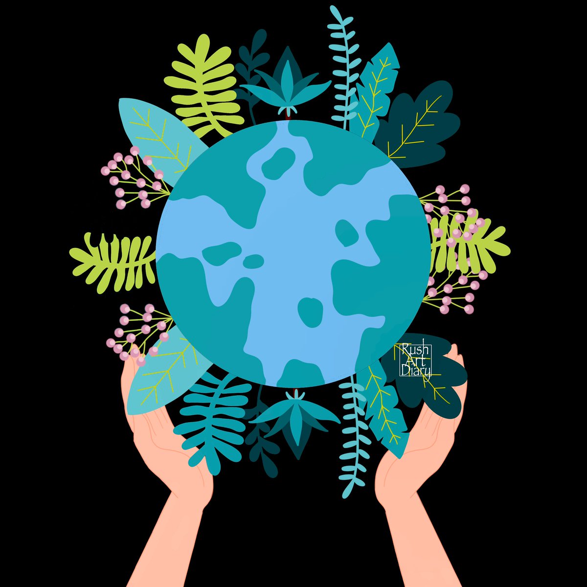 Rush_art_diary's tweet photo. let's stop harming nature… Let's join hands to bring a positive change to make Planet Earth a much healthier, greener and happier place to live..

#rushartdiary #doodler #todayspost #instapost #illoustrator #digitalilloustrations #followme #coloursofnature #ipadpro #environment https://t.co/xaycWwERJ0