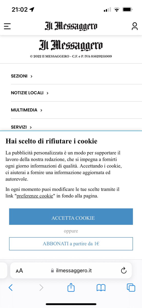 TotemConsulting's tweet photo. Altolà! O i cookie o la borsa… 😂… 🤔 Ma è lecito? @disinformatico https://t.co/kTnvpyNB7e