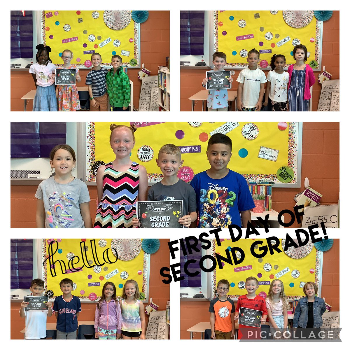 MrsKrivosh's tweet photo. Better late than never! Welcome to second grade! https://t.co/g5ukmQfjTR