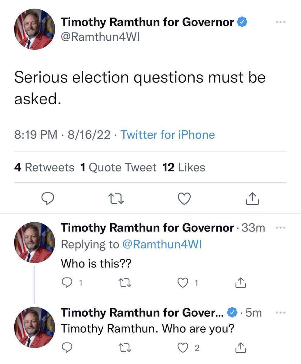 Fake Tim Ramthun and real Tim Ramthun have discovered each other: