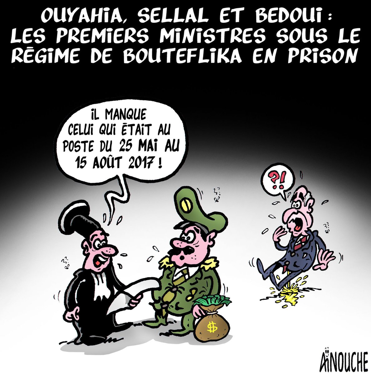 GhilasAinouche's tweet photo. #Ouyahia, #Sellal et #Bedoui : les premiers ministres sous le régime #Bouteflika en prison
#Algerie #Algeria #Tebboune https://t.co/5cxhQ5XJQH