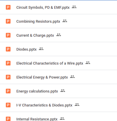 Hookean1's tweet photo. A-Level Physics teachers. Please find below 20 lovely ppts covering all of Electricity. Possibly OCR. Pls retweet if you find them useful 🙂
#chatphysics
https://t.co/IdNf4akiiz https://t.co/Bdm4glMW7u