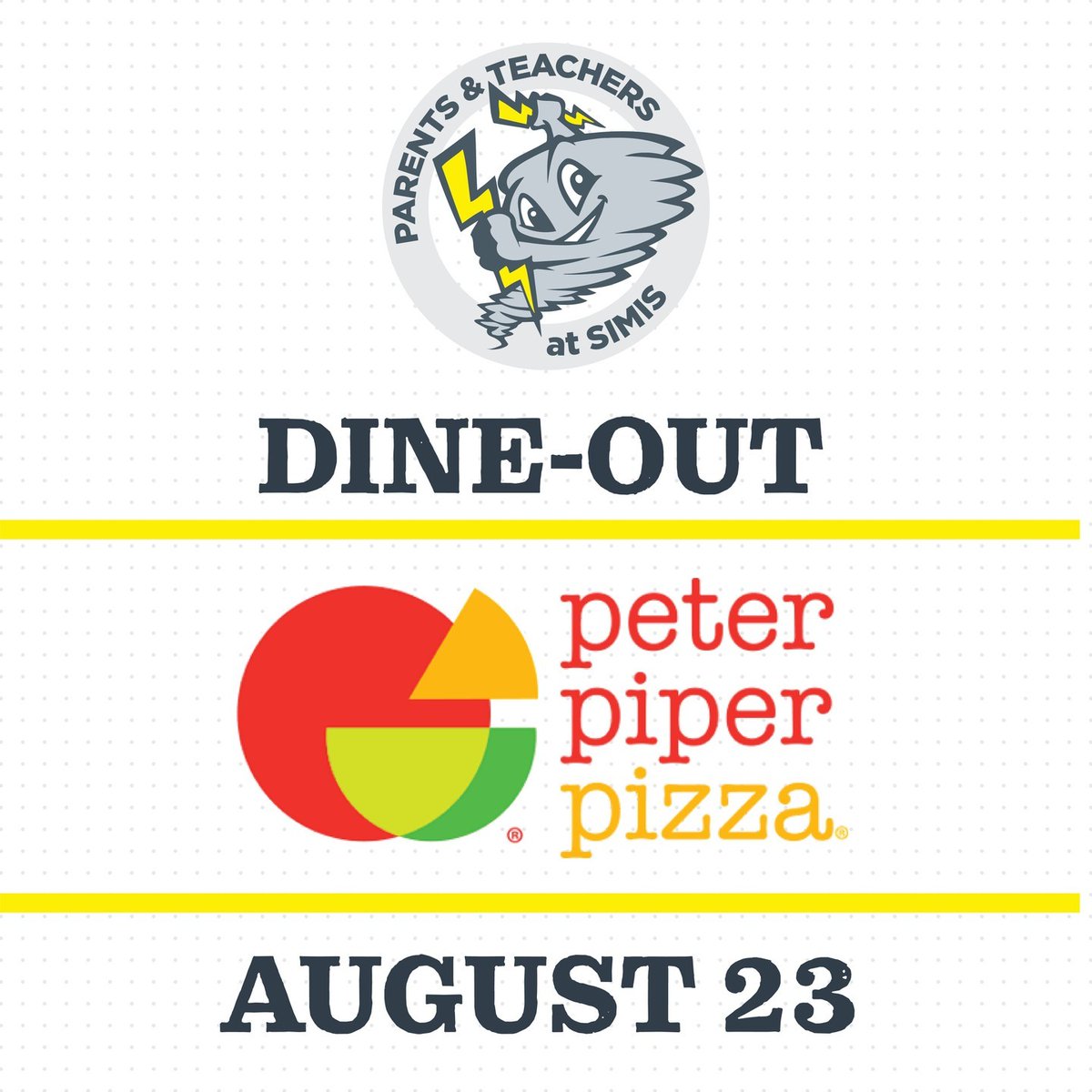 SimisPATS's tweet image. Take a night off from cooking and join us at Peter Piper Pizza (7th Ave &amp;amp; Osborn) TONIGHT from 5pm-8pm for fun and fundraising for Simis! Present the flyer posted here when ordering: bit.ly/simisdineouts #simis #madisonaz #madisonsimis #simispats #dineout #fundraising