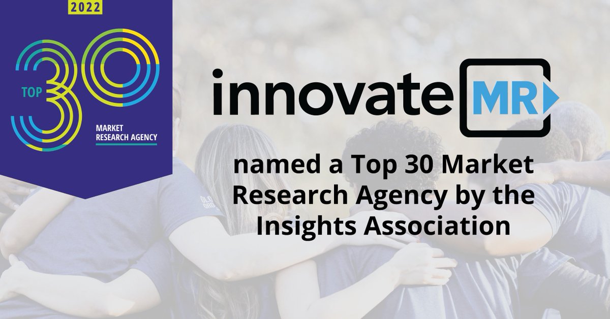 InnovateMR (@innovatemr) on Twitter photo InnovateMR is thrilled to be included in the latest <a href="/InsightsMRX/">Insights Association</a> Top 30 Market Research Agencies list! We are incredibly proud of our team, making InnovateMR an industry leader in service, technology, and quality.
#mrx #marketresearch #dataquality #restech #topcompany InnovateMR is thrilled to be included in the latest <a href="/InsightsMRX/">Insights Association</a> Top 30 Market Research Agencies list! We are incredibly proud of our team, making InnovateMR an industry leader in service, technology, and quality.
#mrx #marketresearch #dataquality #restech #topcompany