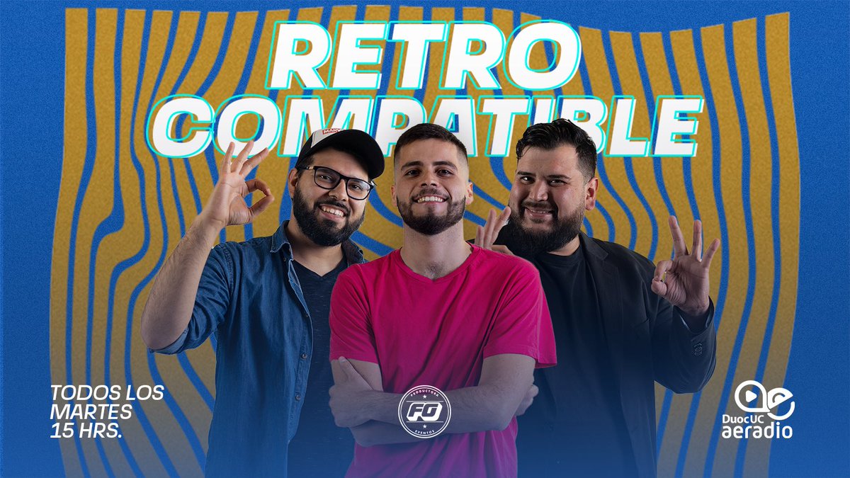 ae_radio's tweet photo. #Retrocompatible ya está en marcha en https://t.co/sriKLEZz3G
No dejes de acompañar a nuestros Fefe, Elías y Cesar Palacios 🎮 con lo mejor del mundo #geek, #cine, #series y mucho más.🤩
Hoy: Robinson Godoy, productor general de Festgame.
¡TE ESPERAMOS!👾
#festGame https://t.co/mpolSgk7TJ