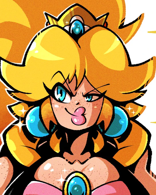 Thank you all for over 2ks!! I've drawn a lot of Peach this month, but the art has been very fun to make. Including this one! Though in this case, half a Peach? I'm still gonna count it. 