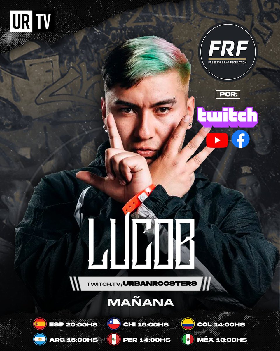 urbanroosters's tweet photo. ¡Mañana en #FRF tendremos dos invitados de lujo como #Lucob y @TrovadorCruz! 💫
Los esperamos en nuestro canal para analizar el ascenso a #FMS y el avance de la temporada en el programa oficial de la Federación de Freestyle 🔥 https://t.co/r2Lr51Qpte