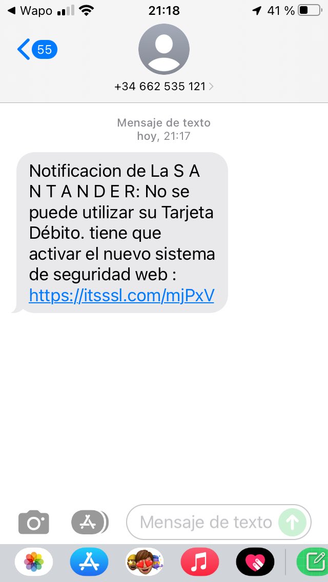 perclax's tweet photo. @santander_resp una de phishing y muy cutre https://t.co/fhvK6bdnZH
