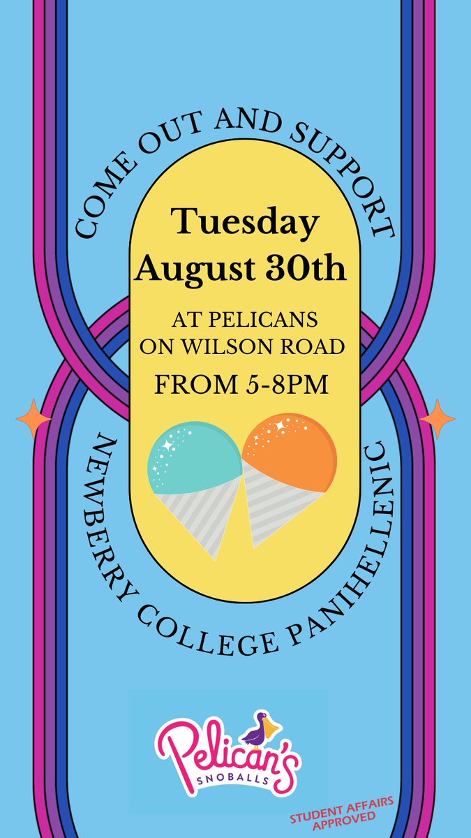 NCFirstYearExp's tweet image. Make sure you come out to pelicans to support the Ladies of Panhellenic! #gogreek #axid #kd #sigma