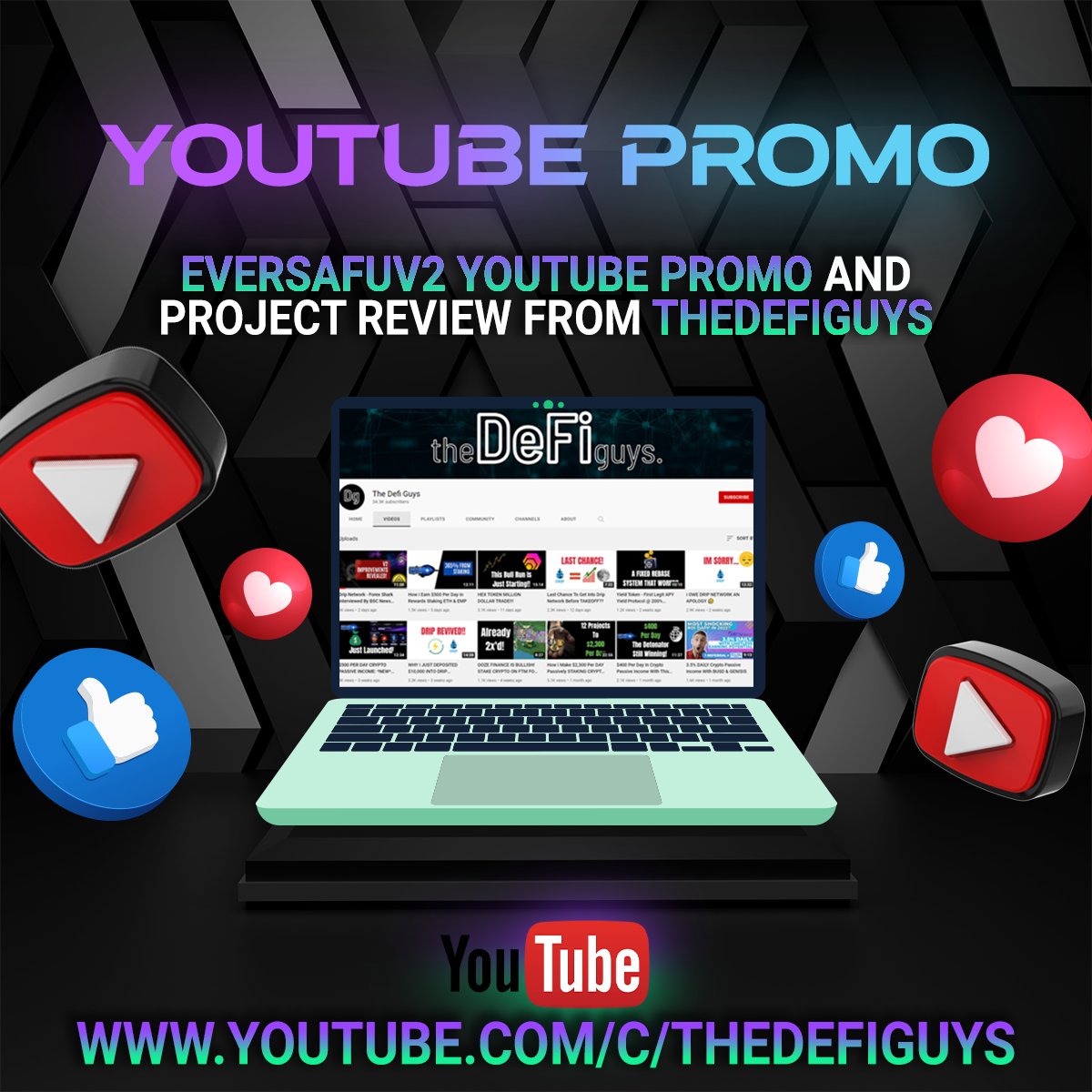 InDefiWeTrustt's tweet photo. 🔥Major Youtube promo tomorrow from TheDefiguys!
🚨Check out his channel already: https://t.co/BXDiKw2QNu
➡️He is known for investing and reviewing high apy% defi projects on #bsc.
➡️We will update you tomorrow when the video is live!

#thedefiguys #es2 #eversafuv2 #binance https://t.co/XkxLYCSKZm