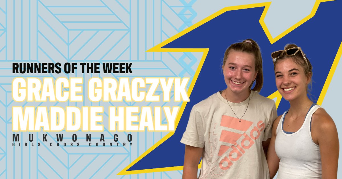 MukwonagoCC's tweet image. Congrats to week 1 runners of the week:
Grace Graczyk: excellent consistency in her summer training earning her the #2 spot on varsity for our first race
Madisyn Healy: has taken the more challenging distance or workout all week and encouraged teammates to do the same!
