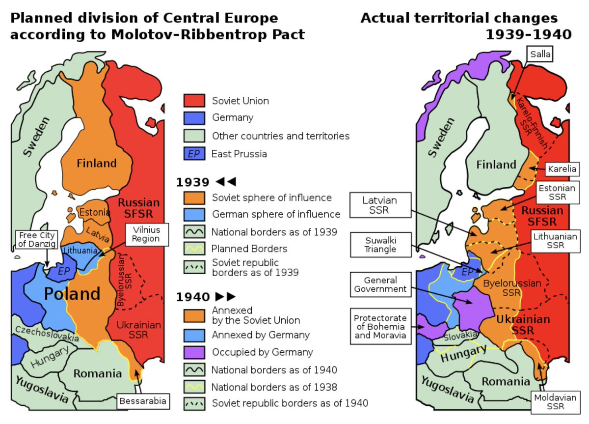 EerikNKross's tweet photo. Today is the anniversary of Molotov-Ribbentrop Pact, the secet deal between the Germans and Russians to destroy the countries between them. The deal triggered World War II. 1 https://t.co/oYSy5qfLav