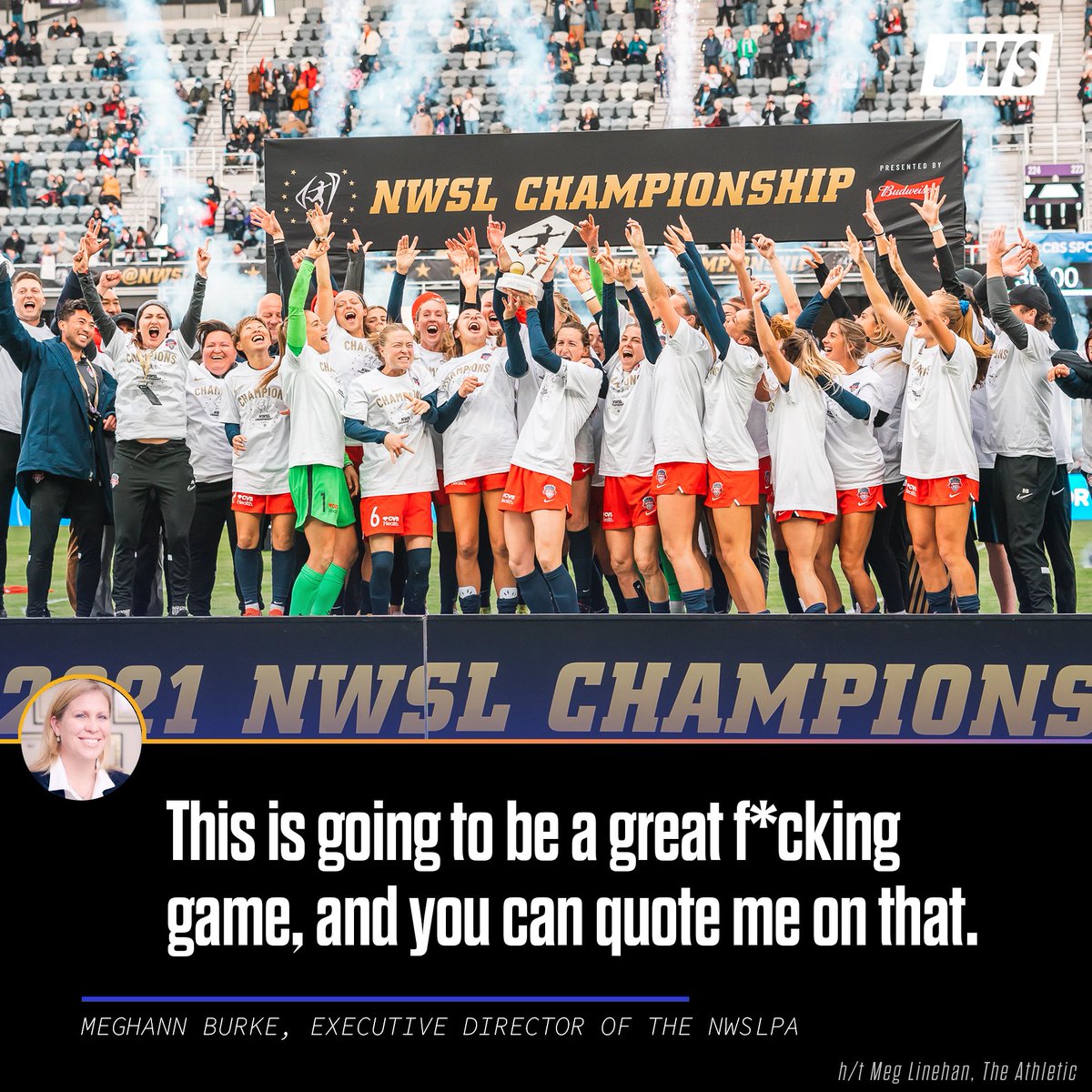 .<a href="/meghannburke/">Meghann Burke</a> said it best. 

The <a href="/NWSL/">National Women’s Soccer League</a> Championship is moving to primetime and you definitely will not want to miss out. 

📍 Audi Field, Washington D.C.
🗓 October 29 at 8pm ET 
📺 CBS
