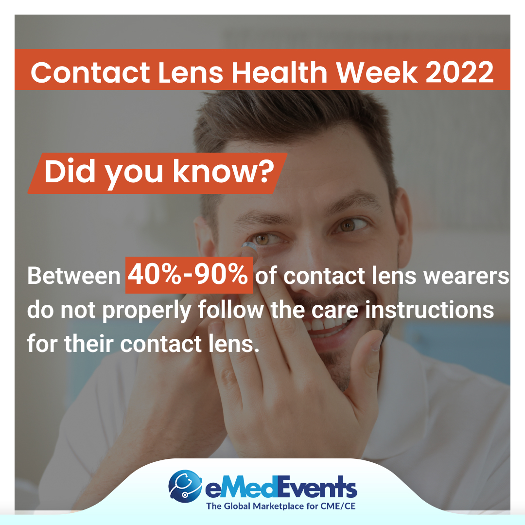 eMedEvents's tweet photo. #ContactLensHealthWeek focuses on creating #awareness and encouraging healthy #contactlens care.
This topic is often overlooked and not addressed in #healthcare.
#contactlens #eyecontacts #eyelens #eMedEvents https://t.co/BGZxX0x20I