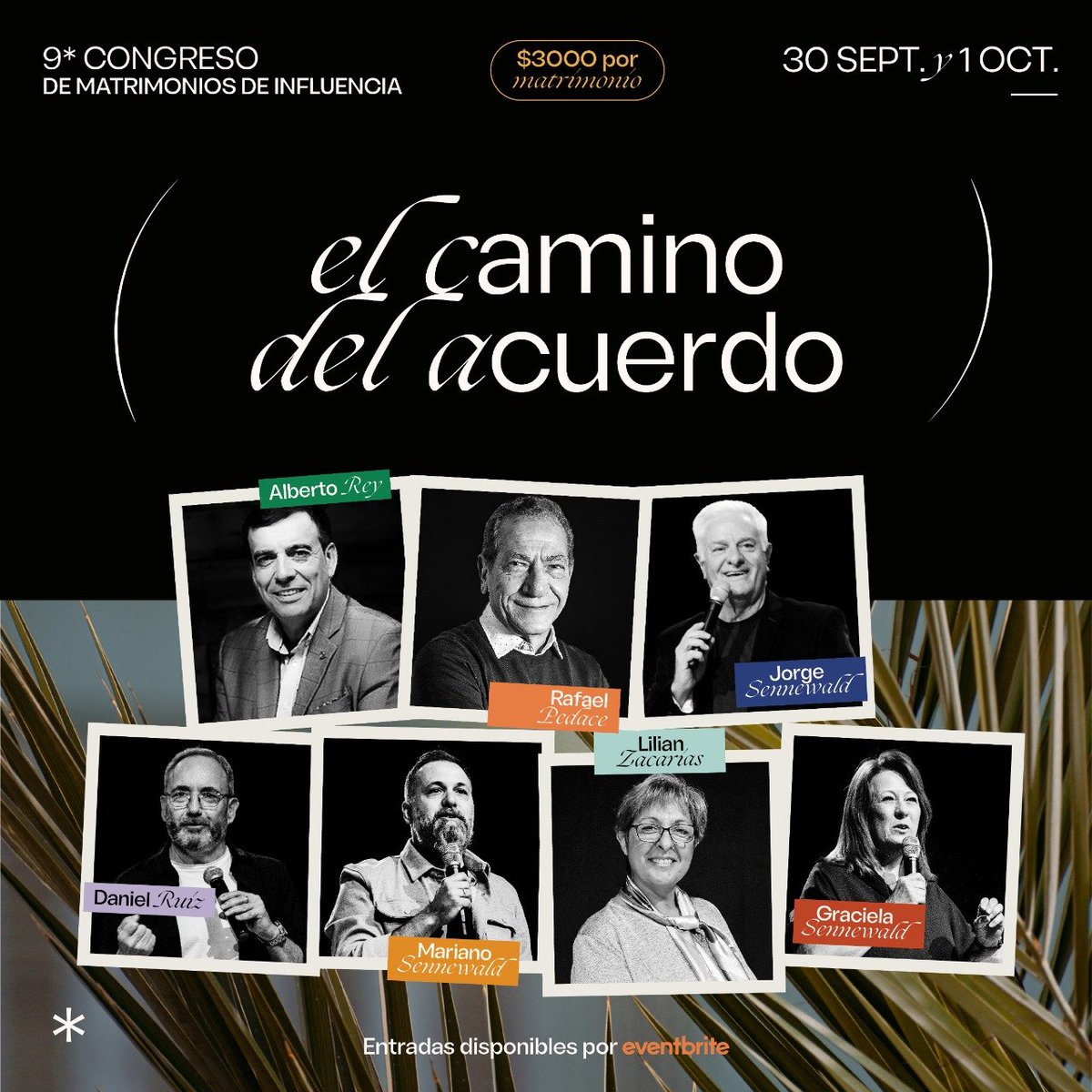 "El Camino Del Acuerdo" 
9o Congreso De Matrimonios De Influencia
Inscríbete hoy mismo ingresando a este link:
bit.ly/3CjjgCy