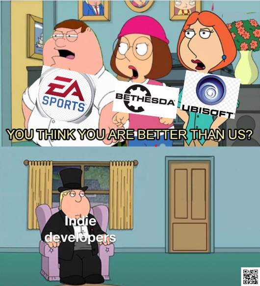 BarelyAGS's tweet image. It's not that we think we're better, we simply ARE BETTER ... RIGHT!? 
😎😎😎
#IndieGame #IndieGameDev #GameDev #IndieHeart #IndieDev