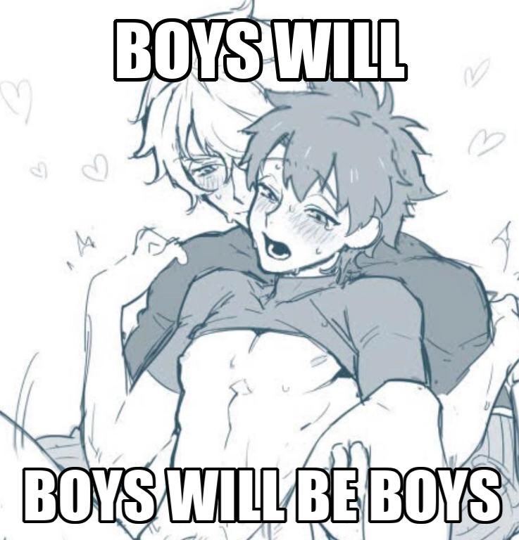 FemboyMood's tweet photo. More like boys will do boys https://t.co/wqRP5g46ou