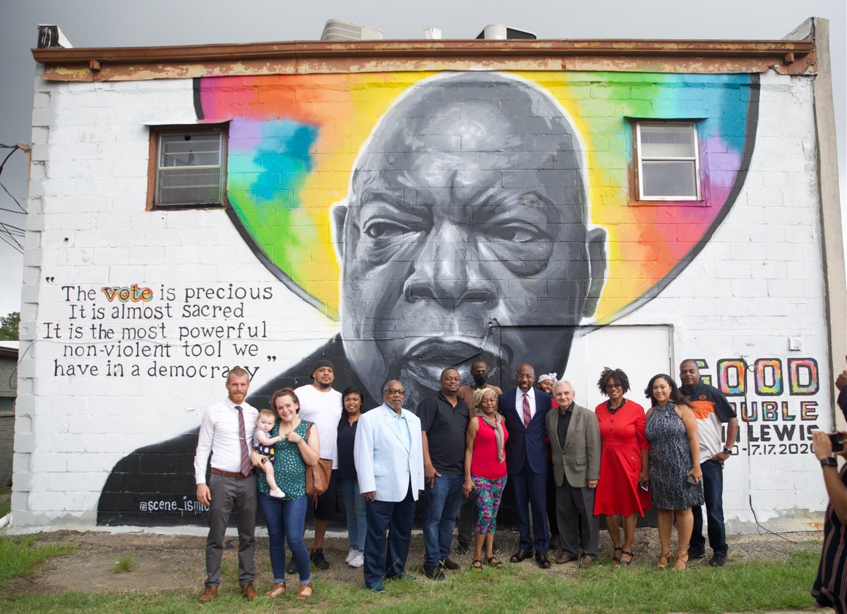 ReverendWarnock's tweet image. "The vote is precious." -John Lewis