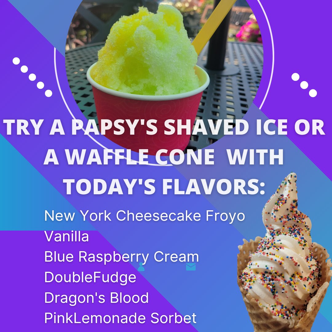 PapsysPlace's tweet photo. We are open for cool,  delicious treats until 9PM. #softserve #frozenyogurt #icecream #shavedice https://t.co/lPPUcpWoKh