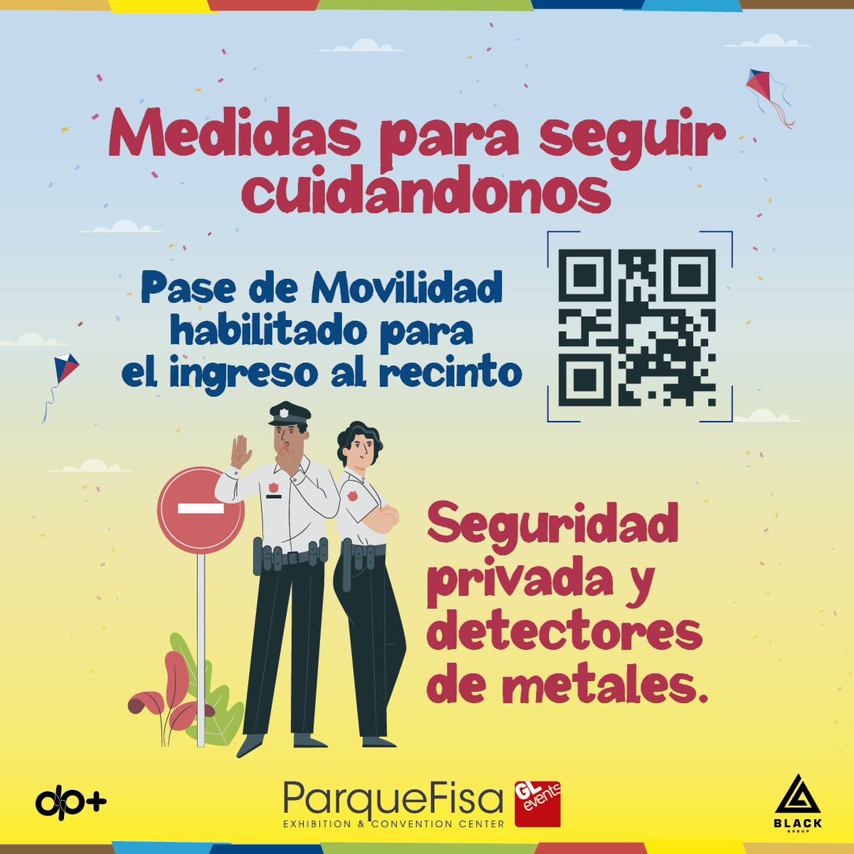 ParqueFISA's tweet photo. La seguridad es primordial, por eso durante el FESTIVAL DE LA PATRIA🎉 contaremos con medidas de seguridad para cuidarnos entre todos 🔐 Recuerda que te regalamos un 15% DCTO. para tu entrada usando el código "PARQUEFISA" 🎟️
Ven este 16, 17 y 18 de septiembre
¡Te esperamos! https://t.co/CquIrCntBI
