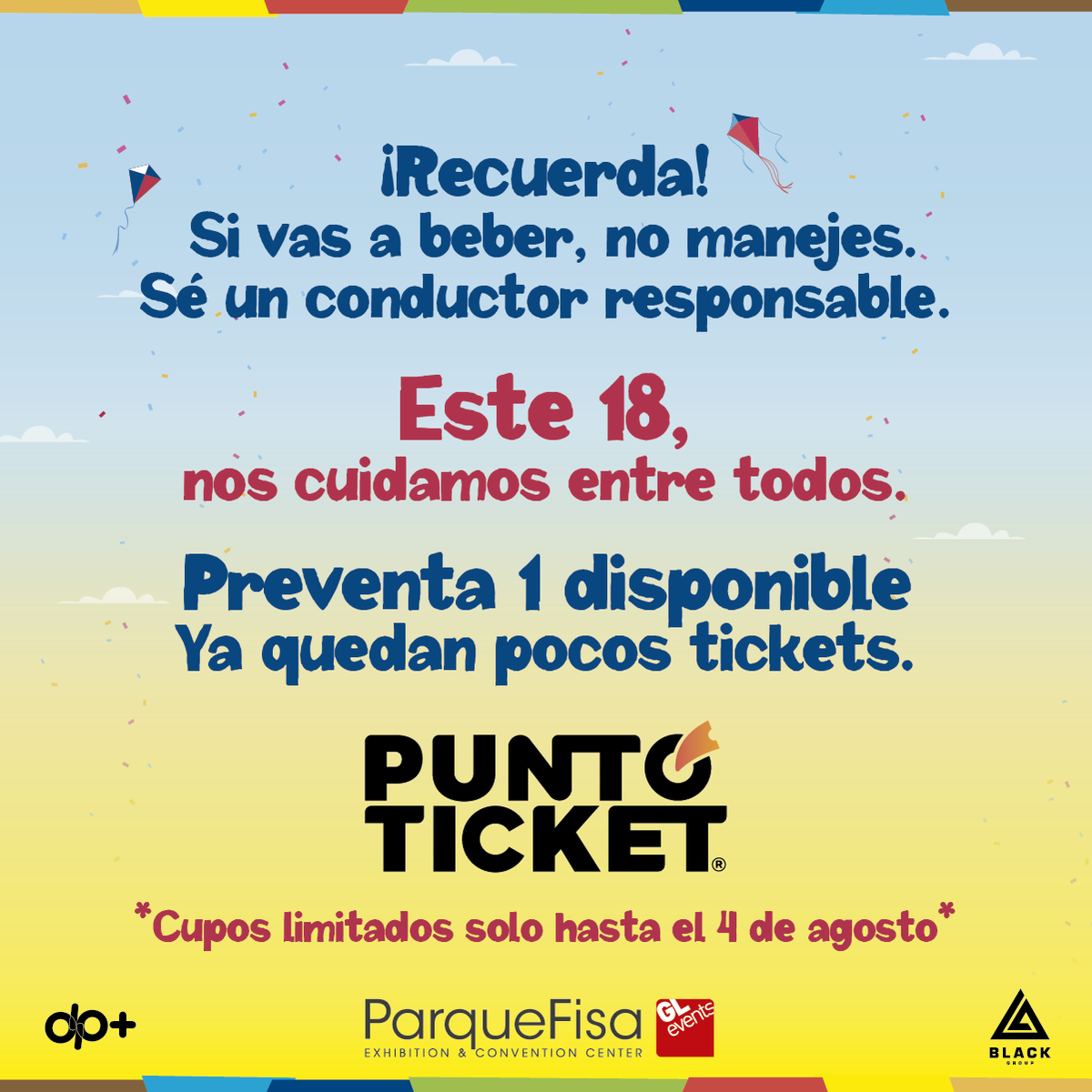ParqueFISA's tweet photo. La seguridad es primordial, por eso durante el FESTIVAL DE LA PATRIA🎉 contaremos con medidas de seguridad para cuidarnos entre todos 🔐 Recuerda que te regalamos un 15% DCTO. para tu entrada usando el código "PARQUEFISA" 🎟️
Ven este 16, 17 y 18 de septiembre
¡Te esperamos! https://t.co/CquIrCntBI