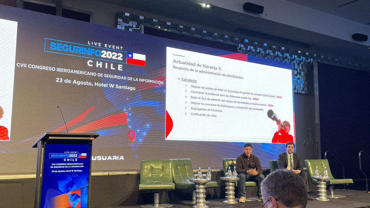 Darksnake3's tweet photo. Ahora con Seguridad de la identidad en la nube - Caso de éxito NaranjaX. Con Ricardo Gadea, Santiago Fernández y Arsenio Aguirre. @NaranjaX #Assertiva #Segurinfo2022 https://t.co/cSC7WVG2jw