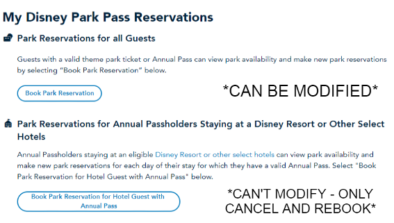 Scott Gustin on X: Walt Disney World made changes to park reservations -  and the biggest change is the ability to modify a park reservation.  However, not all park reservations will be