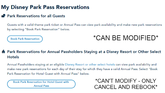 Disney Park Pass: How to Make & Modify Disney World Park