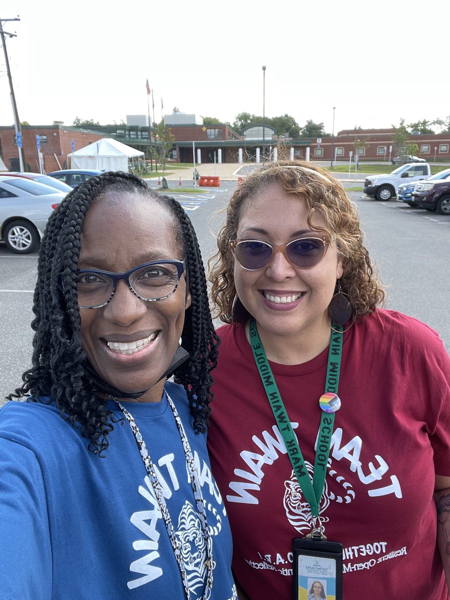 With my partner in crime! For a great school year! #literacyteam #TwainMiddleSchool