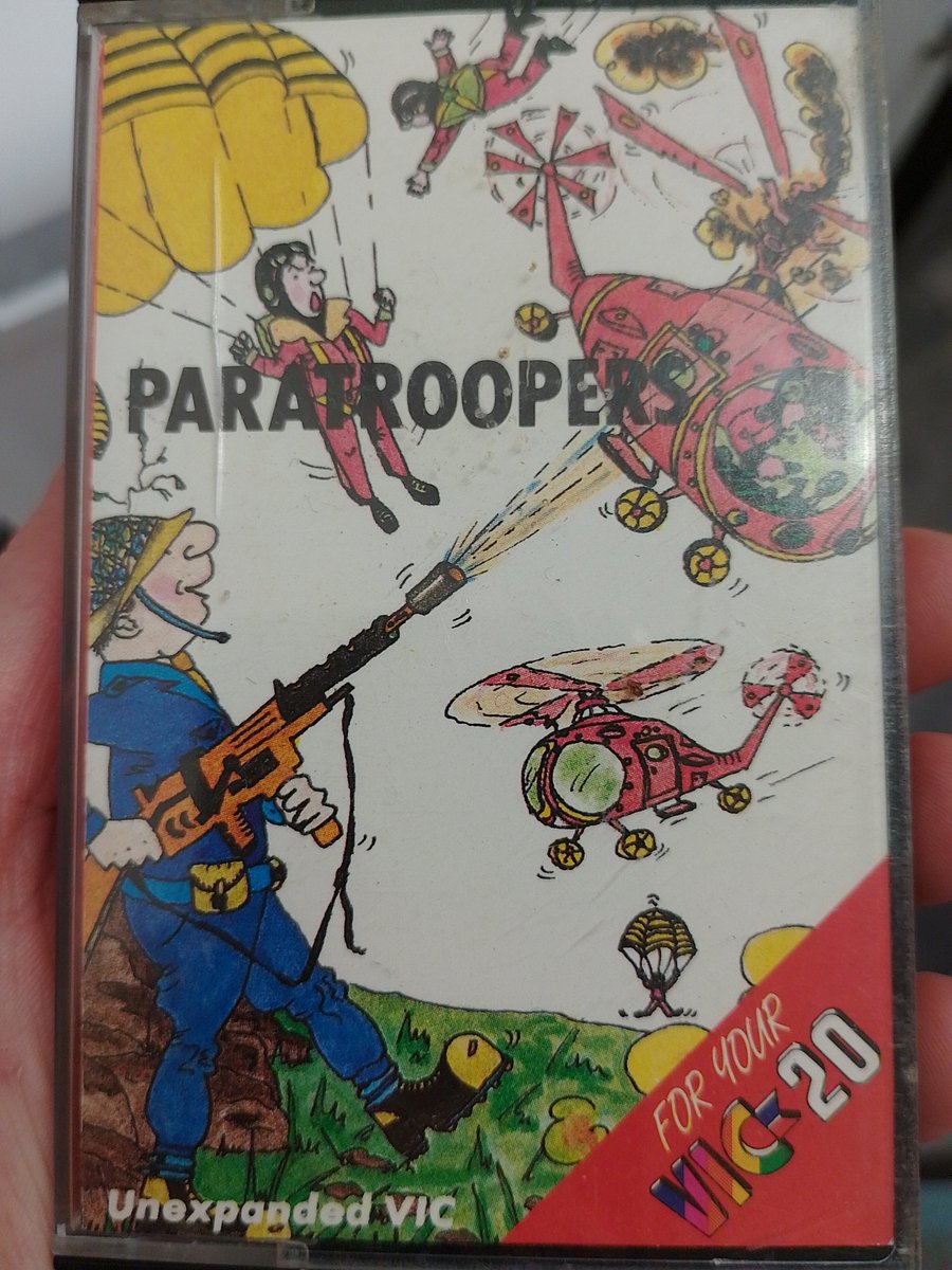 bit_rach's tweet photo. Yeeeeaaahhh! Loved this game as a kid and been looking out for it for a while
#vic20 #paratroopers #commodorevic20 #rabbitsoftware #retrogaming https://t.co/PEsa9n28p4