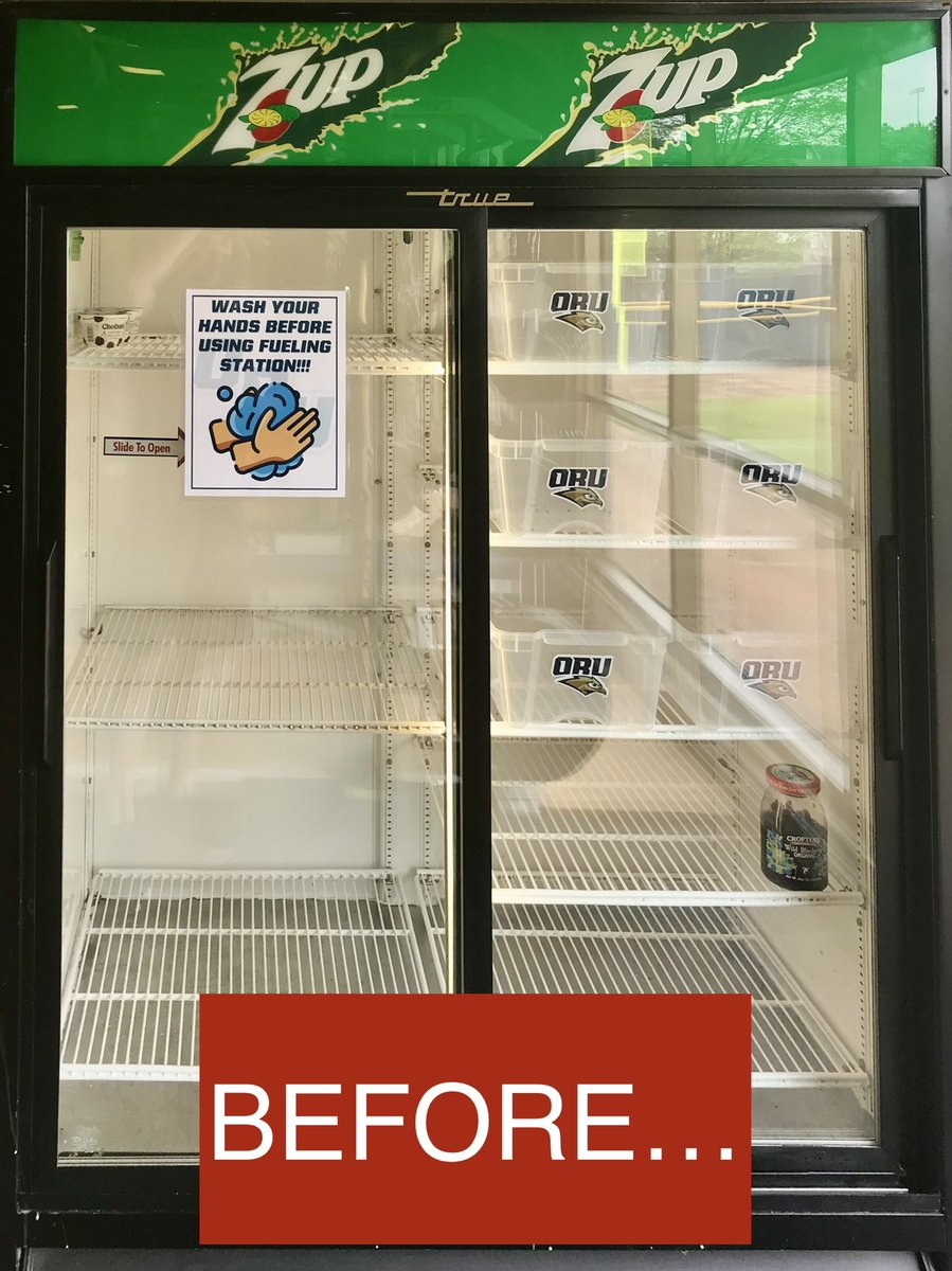 ORUstrength's tweet photo. Weight Room fueling station is restocked and rebranded for the beginning of the fall semester!

⛽️⛽️⛽️

#GoldenStandard #ORUstrong https://t.co/9zVo7YjvbF