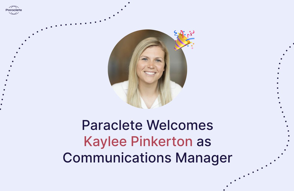 We are excited to announce Kaylee Pinkerton has joined the Paraclete Team as our new Communications Manager! 🎉

Learn more about Kaylee in our latest blog post: joinparaclete.com/blog/kaylee-pi…

#newhire #welcome #SoulCare