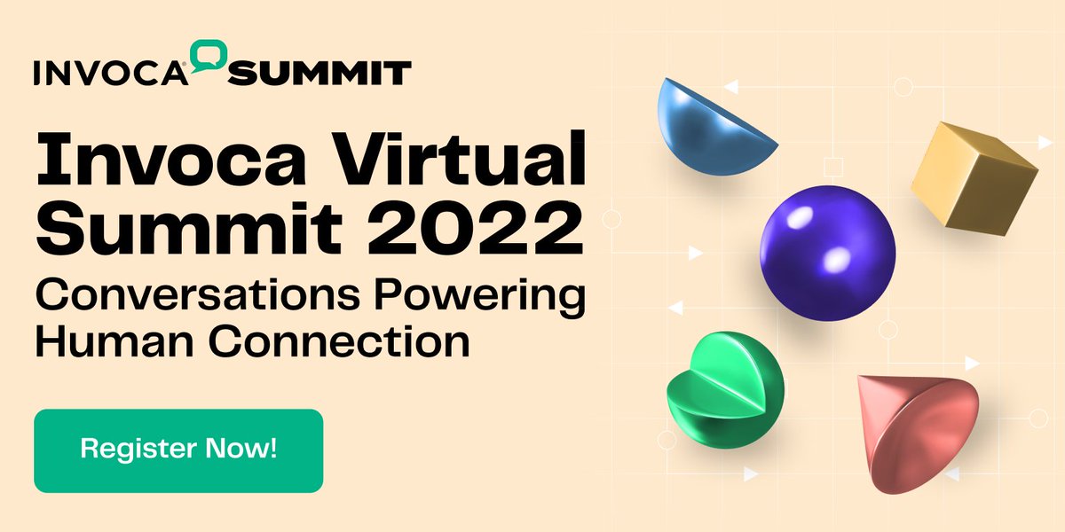 ColleenCFarrell's tweet photo. It’s time for Invoca Summit 2022! 🎉

Join us October 3-4 to learn how you can use conversation intelligence to deliver seamless buying experiences that drive revenue growth.

Register now for free: https://t.co/wIzyOw52An

#InvocaSummit22 https://t.co/hw9JWFYbRL