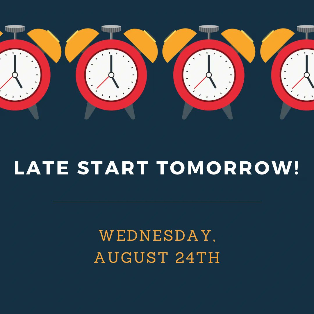 Tomorrow is a CCS Late Start Day. School will begin 40 minutes later at 8:20 am. 

Bus riders should plan to be at your bus stop 40 minutes later. Late Start bus times are also posted in PowerSchool.