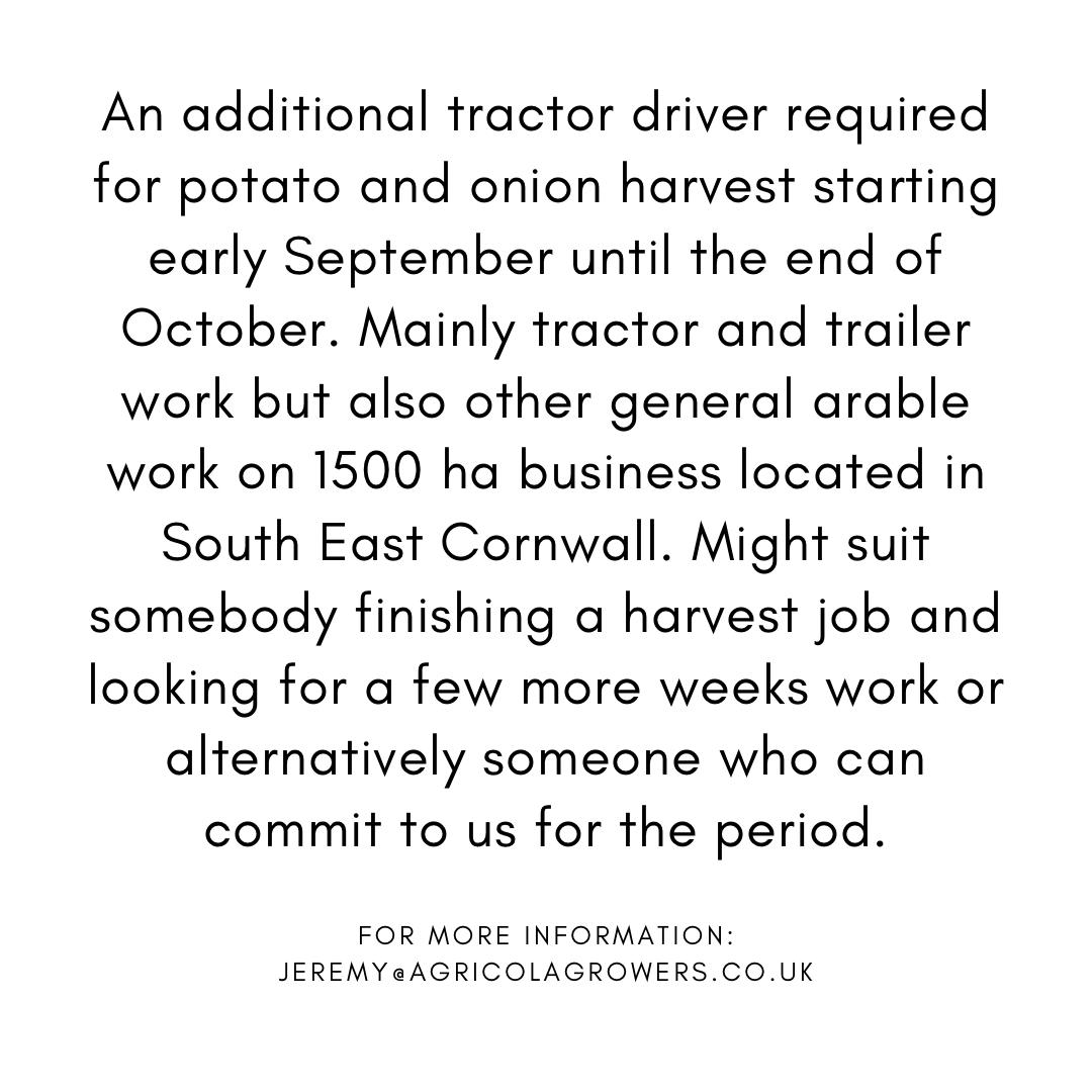 We are looking for some additional help for the autumn. Please retweet