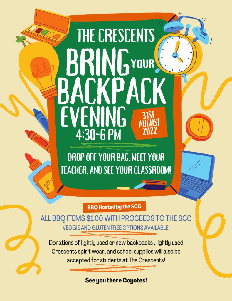 Looking forward to the new school year at The Crescents!