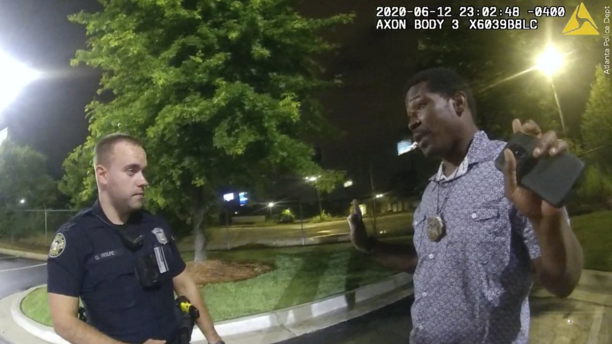GAFollowers's tweet photo. BREAKING: The Atlanta police officers who shot and killed Rayshard Brooks in a Wendy's parking lot in 2020 had the charges against them DROPPED. https://t.co/uUQrXjl6o8