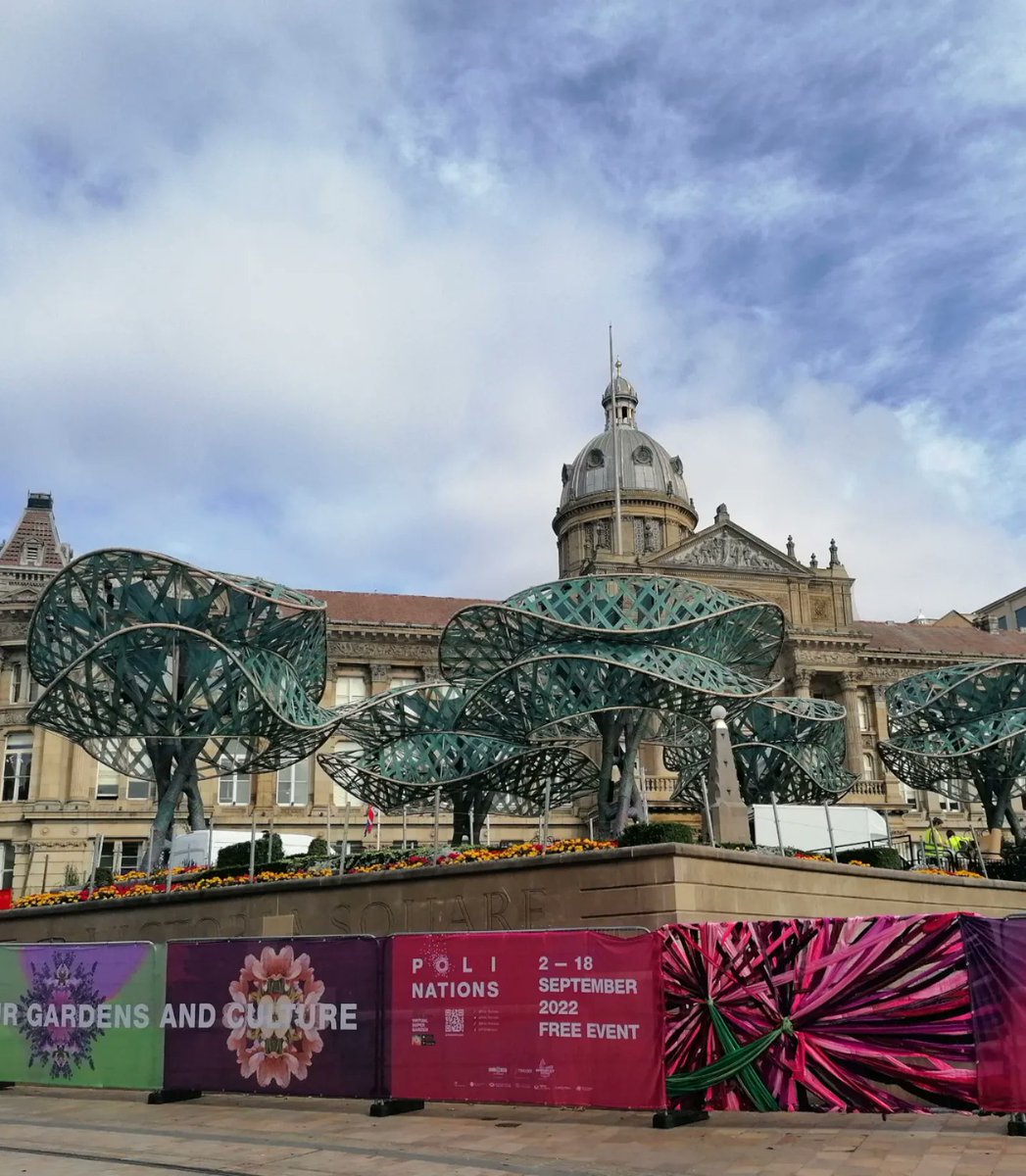 Can't wait to see PoliNations in Birmingham! It already looks spectacular 🌺💥 @Poli_Nations  @Birmingham2022 #PoliNations #publicart #artinpublicplaces