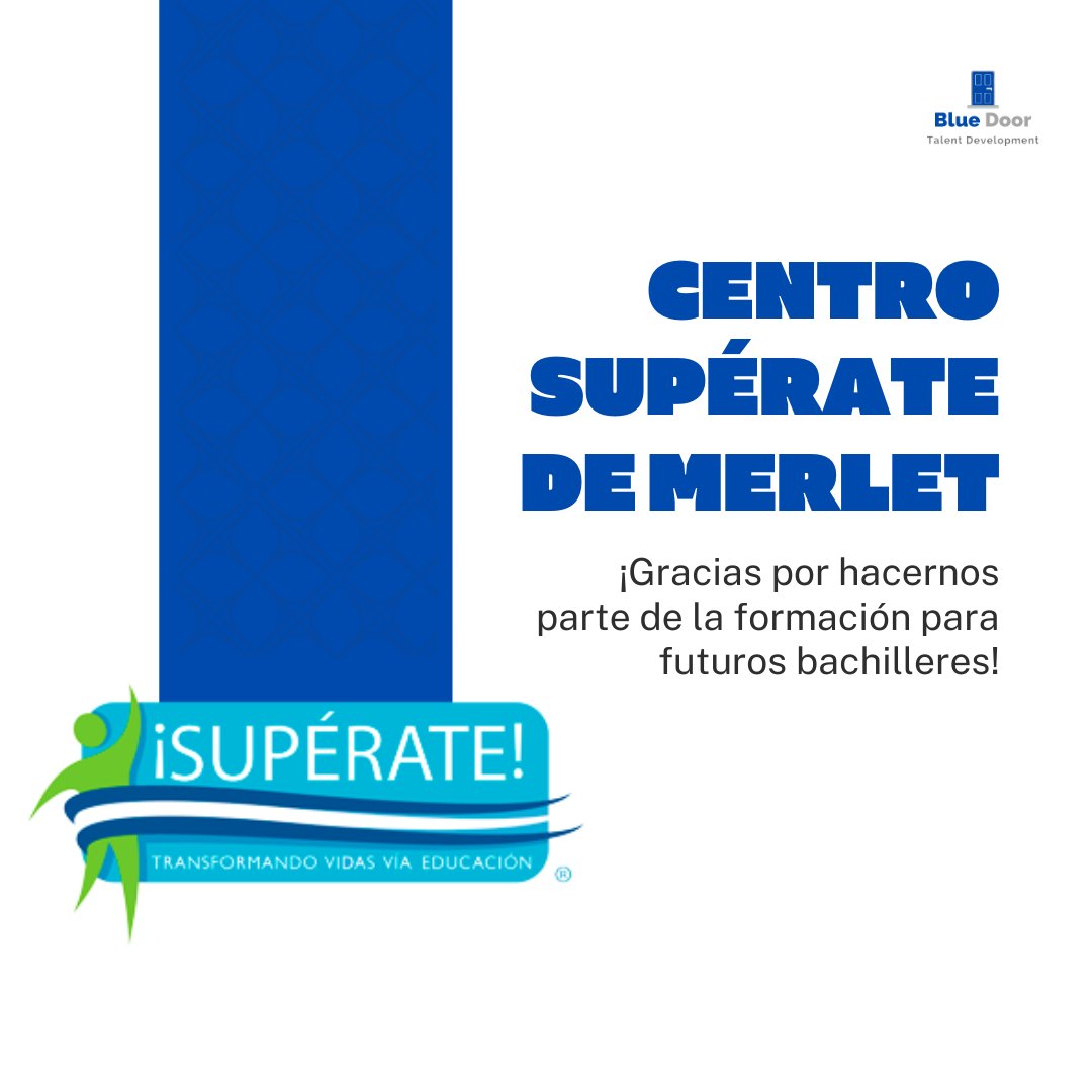 bluedoor_talent's tweet photo. Te compartimos parte de nuestra visita en el Centro Supérate de Merlet donde impartimos una charla para futuros bachilleres que se encuentran en búsqueda de sus primeras experiencias laborales.
#charla #tipsdeempleo #optimizacióndemotoresdebusqueda #tipsdeentrevista https://t.co/hDwyAnpa7M