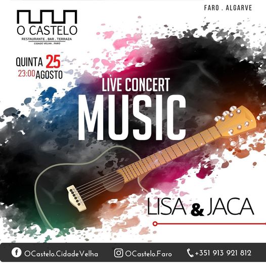 Cultugarve's tweet photo. Musical Agenda for this week

O Castelo Bar - Old Town
Info and Reservations for dinners: +351 913 921 812

#livemusic #onlygoodvibes #OCastelo #faro #algarve https://t.co/vP5QORKcmd
