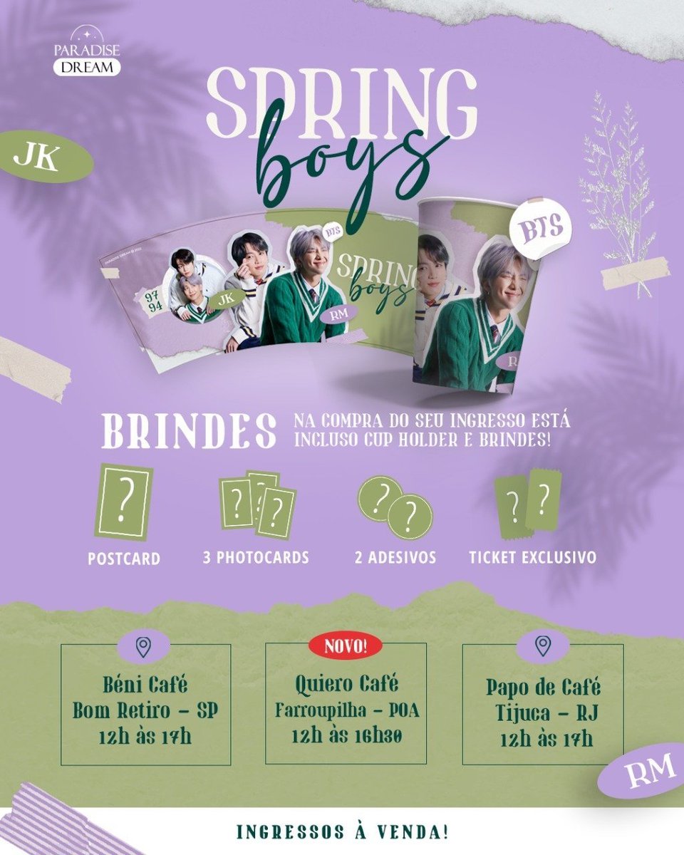 PARADISED1306's tweet photo. Já comprou seu ingresso para o evento Namkook B-day mais fofo do mundo? 😱

🟣 POA 
Apenas o PRIMEIRO HORÁRIO disponível (12 às 14h)! 

🟣RJ
12-13h e 14-15h: 4 ingressos (p/ cada horário)
13:00 às 14:00: 5 ingressos! 

🟣 SP
15:00 às 16:00 13 ingressos
16:00 às 17:00 18 ingressos https://t.co/91BYnVNrzQ