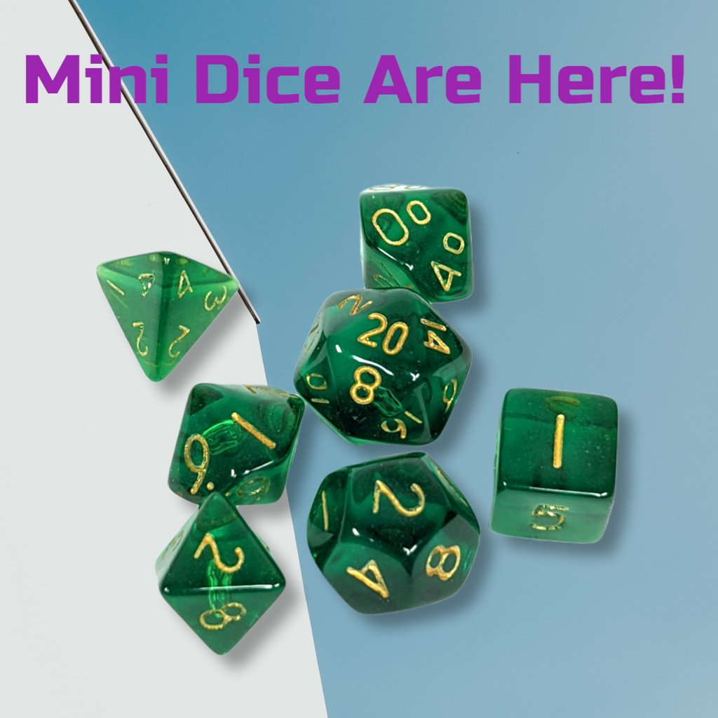 10mm Mini Dice Have Arrived!
#Standwithsmall
etsy.me/2JgJ2uB

#fanaticallyinclined #nevertoomanydice #yeggamers  #dungeonsanddragons #rpg #dnd #gaming #d20 #gamer #roleplay #geek #dnd5e #nerd #roleplayinggame #rollthedice #campaignlife #nerdlife #games #5thedition