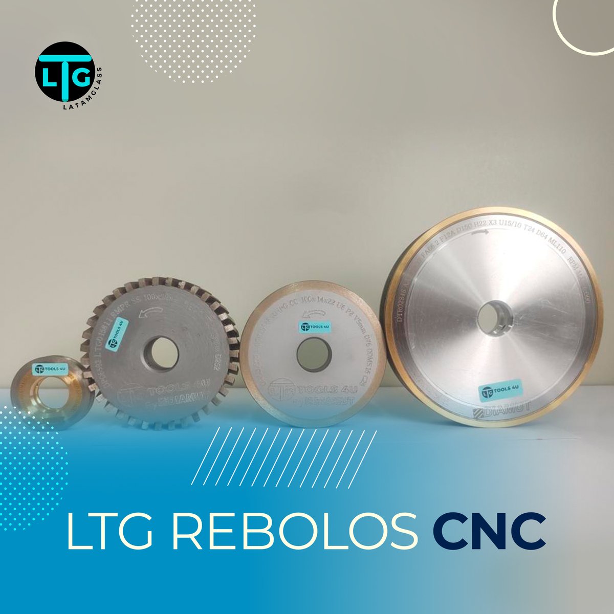 latamglass's tweet photo. Mais corte, mais velocidade, mais vida útil ou todos juntos? 

Os rebolos TOOLS 4U by DIAMUT para sua máquina CNC, proporcionam o melhor desempenho para qualquer tipo de performance que você procure!

#latamglass #mm4glass #glaston #glass #vidro #vidraçaria https://t.co/H06cIm8U1q