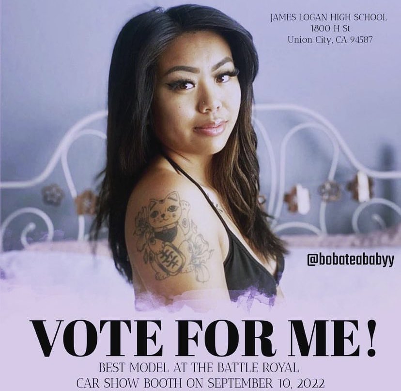 HEY BAY AREA MOOTS 🐥 pls come by James Logan High school on Saturday, September 10th and vote me for best model 🥺 I’ll give u a hug and possibly a sticker 🥰
