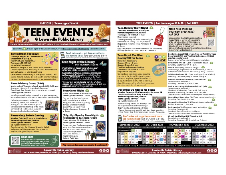 MHS9LIBRARY's tweet photo. Check out these events that are coming up at the @LewisvilleTxLib #LISDreads #LISDlibraries #community https://t.co/m3lLE1TyA8