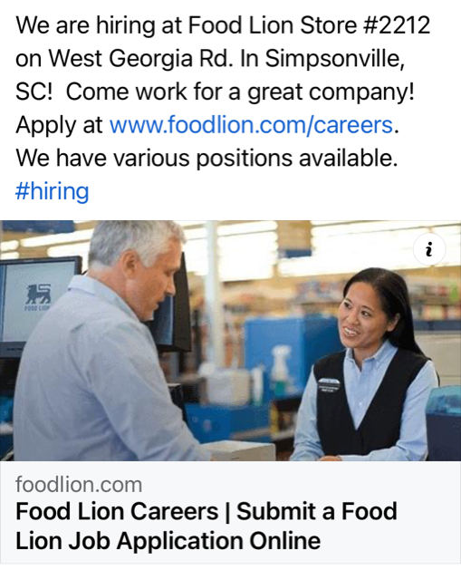 CRCDJJ's tweet photo. Hiring Opportunity in Simpsonville, SC area! https://t.co/ykdI6DtUw9