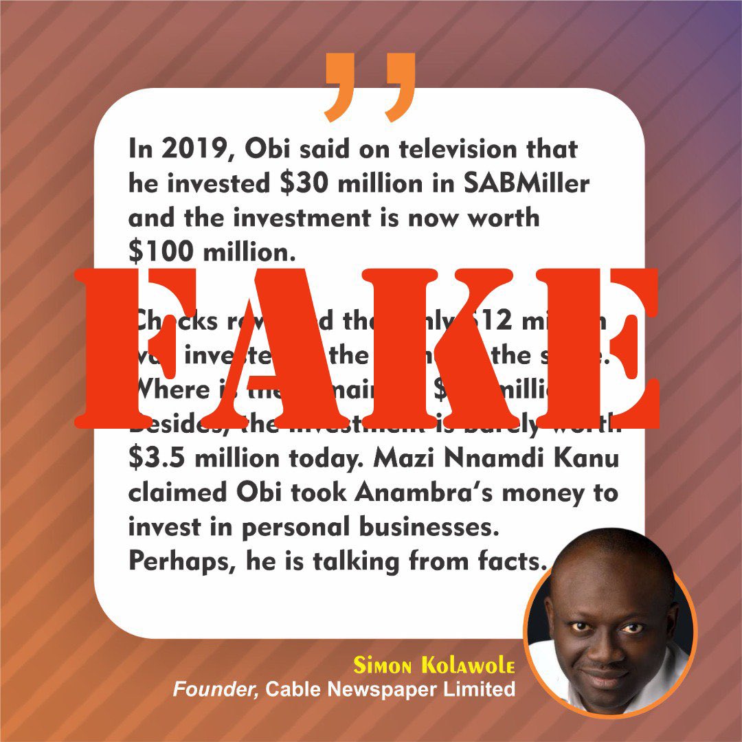 thecableng's tweet photo. DISCLAIMER: An article entitled "2023: On Peter Obi, let us verify!" is being shared on social media and attributed to me. I am NOT the author. 1/2 https://t.co/w41IwWs9SH