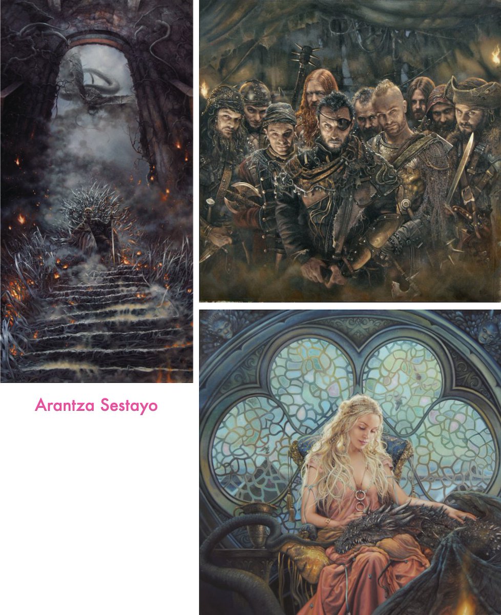 Another 3 months of  Sestayo/Martin from 2022 calendar conta.cc/3pETyAJ <a href="/arantzasestayo/">Arantza Sestayo</a> <a href="/GRRMspeaking/">George RR Martin</a> <a href="/GameOfThrones/">Game of Thrones</a> #fantasyart