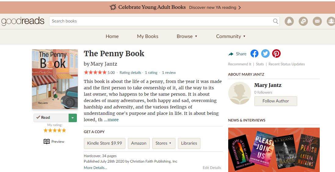 This up-and-coming #children’sbook author is getting noticed. goodreads.com/book/show/5573…