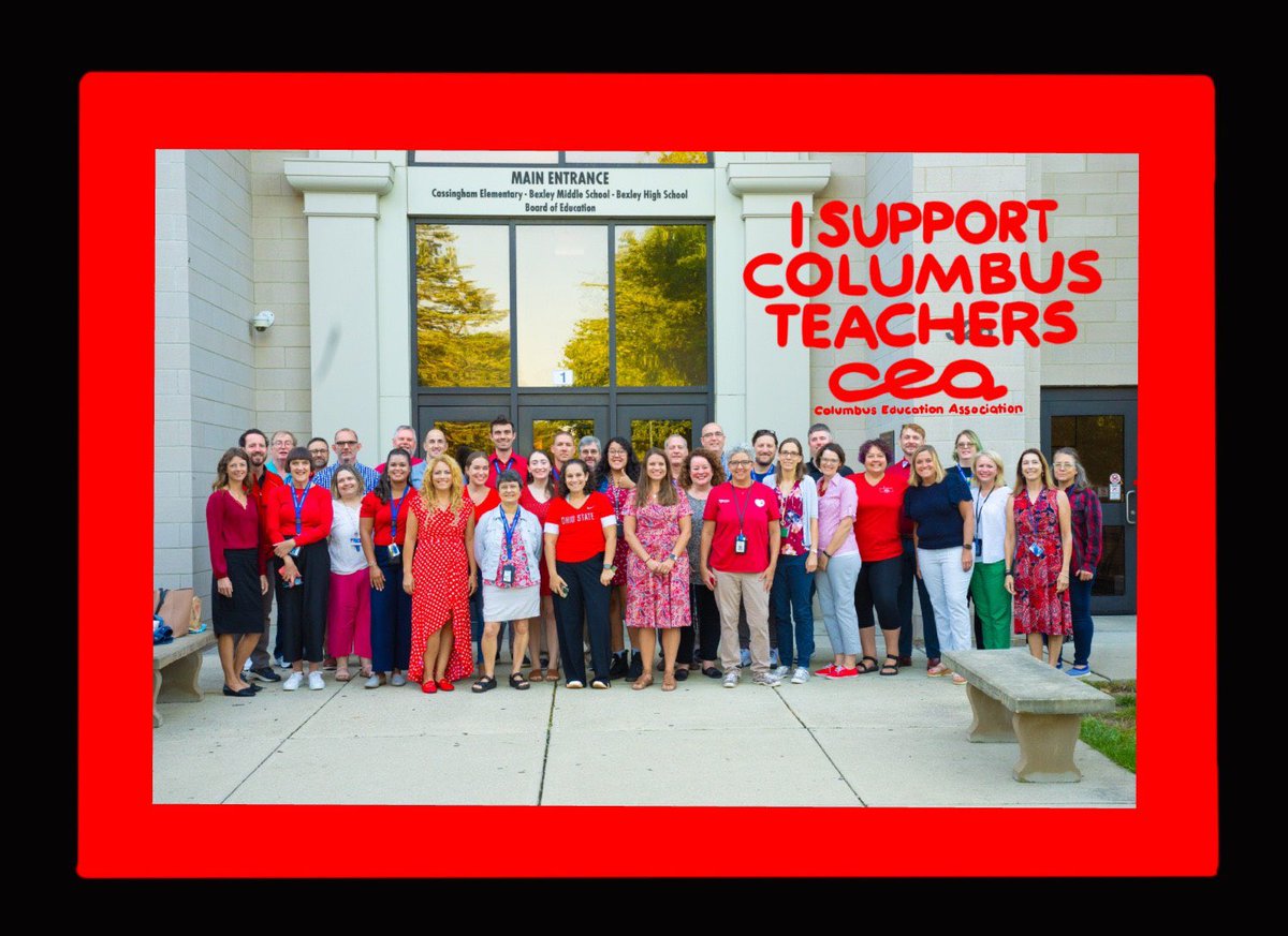 Bexley High teachers stand with <a href="/ColumbusEA/">Columbus Education Association</a> #ColumbusStudentsDeserve